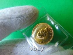 Canada 1999 Ten Dollar Gold Coin 9999 Fine 1/4 Ozt Original Sealed Rare