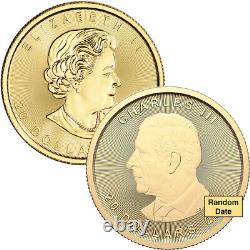 Canada Gold Maple Leaf 1/2 oz $20 BU. 9999 Fine Random Date Mint Sealed Plastic