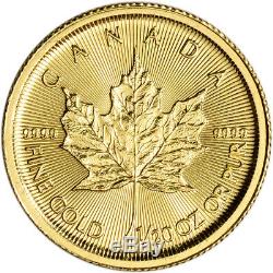 Canada Gold Maple Leaf 1/20 oz $1 BU. 9999 Fine Random Date