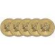 Canada Gold Maple Leaf 1 Oz $50.9999 Fine Random Year Five (5) Coins