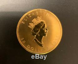 Canada Gold Maple Leaf coin 1 oz $50.9999 Fine 1996 Brilliant UC