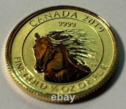 Canada RCM 2019 $10 Reverse Proof Horse 1/4 Oz. 999 Fine Gold Coin Bullion Canada RCM 2019 $10 Reverse Proof Horse 1/4 Oz. 999 Fine Gold Coin Bullion