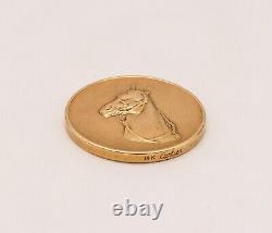 Cartier 1970 Head Or Tail Horse Coin In Solid 14Kt Yellow Gold