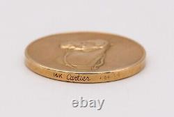 Cartier 1970 Head Or Tail Horse Coin In Solid 14Kt Yellow Gold