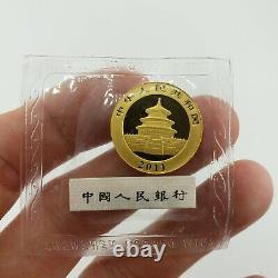 China 2011 100 Yuan 1/4 Oz 999 Gold Panda Bullion Coin Pure Fine 24K Round