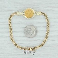 Chinese Pandora Coin Bracelet 14k & 999 Fine Gold 7 Aunthentic 1991 5 Yuan