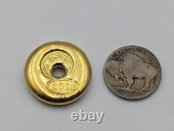 Chinese Tael Doughnut 1.2 Oz. Gold Coin. 999 Fine