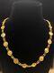 Classy Dubai Handmade Coin Chain Necklace In Solid 750 Stamped 18k Yellow Gold