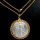 Coin Gift Set 2023 Silver Eagle 14k Gold Filled 3mm Rope Bezel Gold Filled Chain