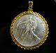 Coin Pendant 2019 1 Oz Fine American Silver Eagle Dollar Gold Filled Rope Bezel