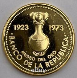 Colombia Gold 1973 1500 Pesos Museum of Gold Bogota 90% Fine Gold. 5527 Ozt
