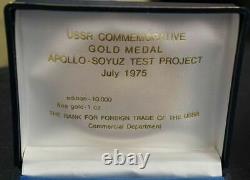 Commemorative 1 Oz Fine Gold Medal Apollo-Soyuz Test Project July 1975