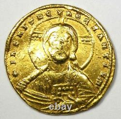 Constantine VII with Romanus II AV Solidus Gold Coin 913-959 AD VF (Very Fine)