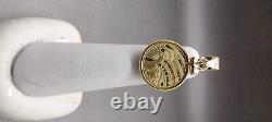 Cook Islands Lady Liberty 2020 1/10 Oz. 24 Fine Gold $5.00 Coin in Pendant