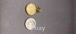 Cook Islands Lady Liberty 2020 1/10 Oz. 24 Fine Gold $5.00 Coin in Pendant