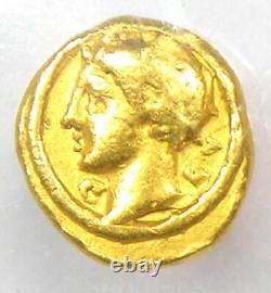 Cyrenaica Cyrene AV 1/10 Stater Gold Coin 331-313 BC Certified NGC Fine