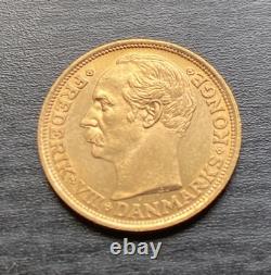 Denmark 1909 10 Kroner Ruler Frederik VIII. 900 Fine Gold Coin Denmark 1909 10 Kroner Ruler Frederik VIII. 900 Fine Gold Coin