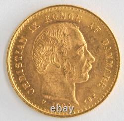 Denmark Kingdom 10 Kroner Christian IX. 900 Fine Gold Coin Random Year KM# 790.2 Denmark Kingdom 10 Kroner Christian IX. 900 Fine Gold Coin Random Year KM# 790.2
