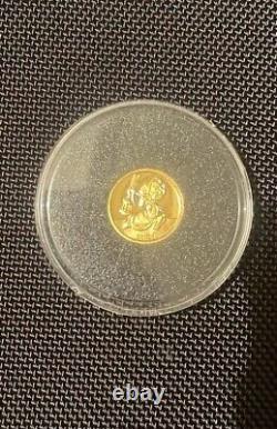 Disney Snow White 50th Anniversary Gold Coin 1987 Dopey 1/10 Oz 999 Fine