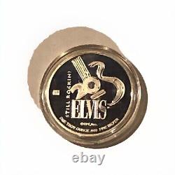 ELVIS 20th Commemorative Anniversary RARE 1oz. 999 Fine Silver 24K Gold Coin