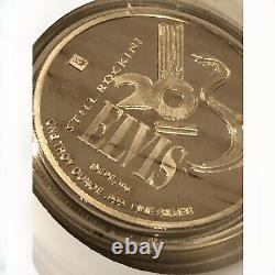 ELVIS 20th Commemorative Anniversary RARE 1oz. 999 Fine Silver 24K Gold Coin