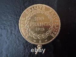 ESTATE 1912 COIN France Gold 100 Francs Lucky Angel Pendant 33 GRAMS