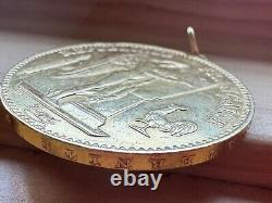 ESTATE 1912 COIN France Gold 100 Francs Lucky Angel Pendant 33 GRAMS