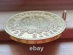 ESTATE 1912 COIN France Gold 100 Francs Lucky Angel Pendant 33 GRAMS