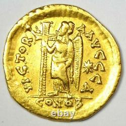 Eastern Roman Empire Leo I AV Solidus Gold Coin 457-474 AD VF (Very Fine)