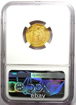 Eastern Roman Empire Zeno AV Solidus Gold Coin 474-491 AD NGC Choice XF (EF)