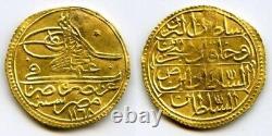 Egypt Gold Islamic Coin Zeri Mahbub Ottoman Sultan Osman III 1168AH 1754 AD XF+