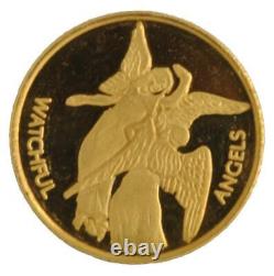 Elizabeth II NIUE 2005 $2 Dollar Watchful Angels 1/25th Oz. 999 Fine Gold Coin