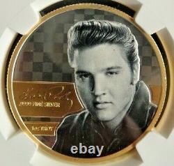 Elvis Presley 2018 Silver/Gold Medallion, coin 1 Troy ounce. 9999 Fine Silver