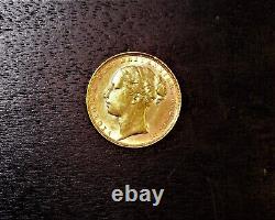English Gold Sovereign 1/4 Oz Gold. 2354 Oz Fine Gold 1885, Appraised By Pgs Unc