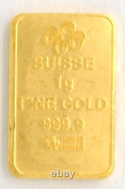Essayuer Fonduer Suisse Fortuna Design 1 Gram. 999 Fine Pure Gold Bar Ingot Essayuer Fonduer Suisse Fortuna Design 1 Gram. 999 Fine Pure Gold Bar Ingot