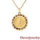 Estate 14k Yellow Gold 22k Usa Coin Rope Chain Charm Pendant 5.9 Grams Nr