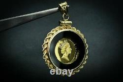 Estate 14k Yellow Gold Liberty $10 1/25oz Fine Gold Coin Pendant 5.1g i6388