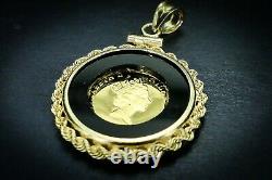 Estate 14k Yellow Gold Liberty $10 1/25oz Fine Gold Coin Pendant 5.1g i6388