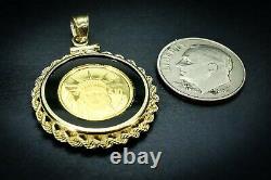 Estate 14k Yellow Gold Liberty $10 1/25oz Fine Gold Coin Pendant 5.1g i6388