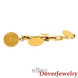 Estate 22K Gold'Nederlanden' Coin 18K Gold Link Bracelet 32.9 Grams NR