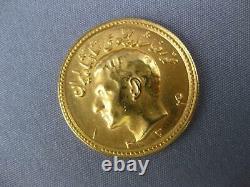 Estate 22kt Yellow Gold 3d 1324 Persian One Pahlavi Solid Coin #27418
