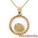 Estate Diamond 14k Gold'old California 22k Gold' Coin Pendant 5.9 Grams Nr