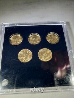 FIVE 1/10 Oz Fine Gold 2013 Liberty American Eagle Coin $5 Uncirculated