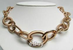 Fabulous Roberto Coin 18k Gold Large Open Link 16 Inch Statement Necklace