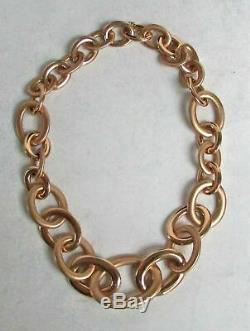 Fabulous Roberto Coin 18k Gold Large Open Link 16 Inch Statement Necklace