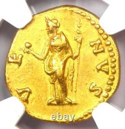 Faustina Junior AV Aureus Gold Coin 147-175 AD NGC XF (EF) 5/5 Strike