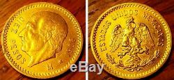 Fine Antique 1906 Mexican Gold Coin Diez Pesos 900 Purity Mexico City Mint