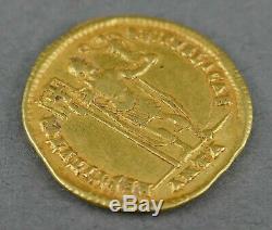 Fine Antique AD 364-375 24k Gold Roman Emperor Valentinian I Solidus Coin