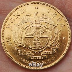 Fine Antique South African Solid Gold 1/2 Pond Coin 1895