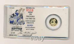 Fine Gold Coin, 1/10 Troy OZ, Rarities Mint, Disney Snow White Series, Proof